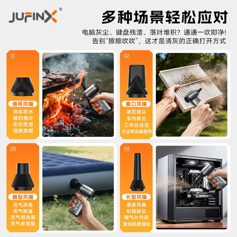 new violent turbo fan X115 outdoor handheld mini wind hair dryer camping usb