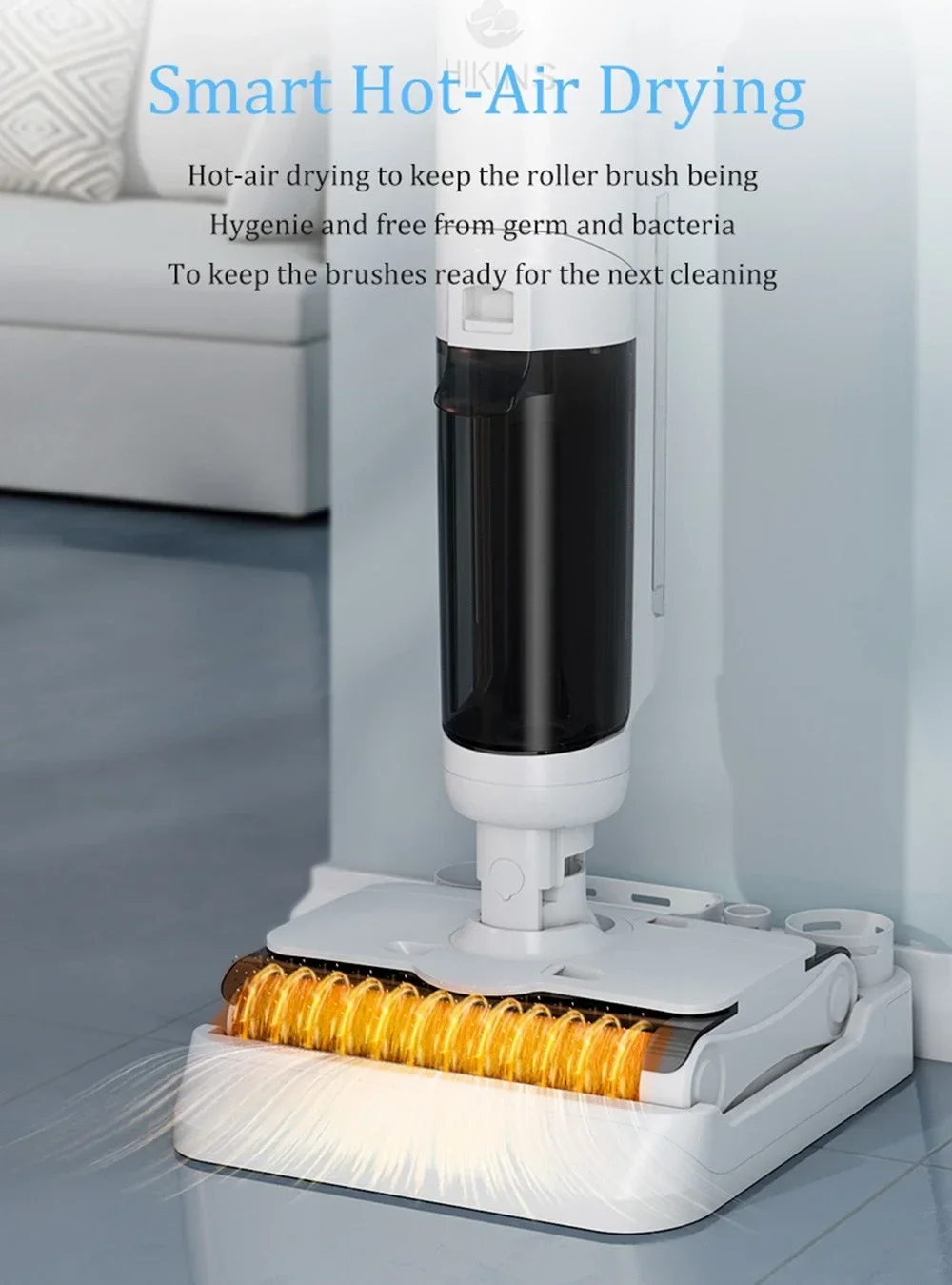 Высокое всасывание 17000PA скребок для пола, беспроводной пылесос для влажной и сухой уборки пола