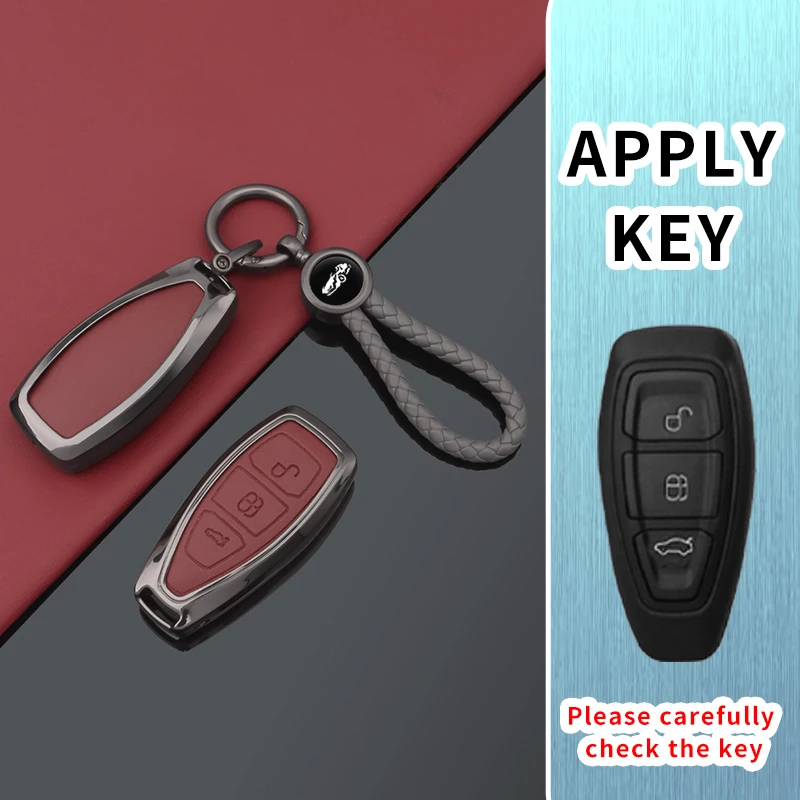 Car Key Case Cover for Ford Focus 3 4 ST Line Mondeo MK3 MK4 Fiesta Fusion Kuga Ecosport Puma Edge Escape