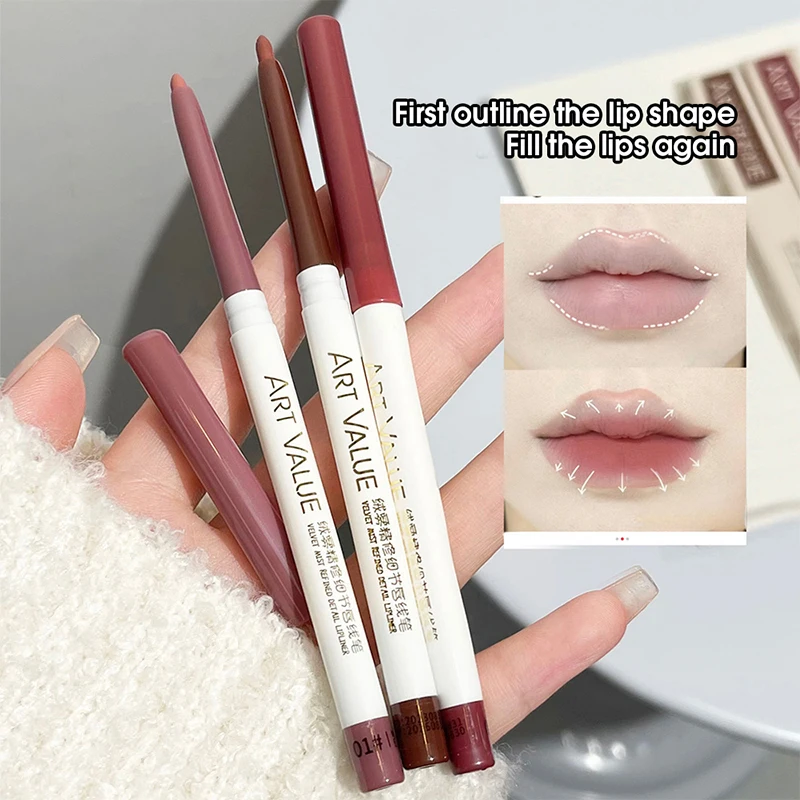 Samt nebel Finishing Detail Lip Liner seidig Top Farbe Overlay Lippen glasur niedrige Sättigung alle passen