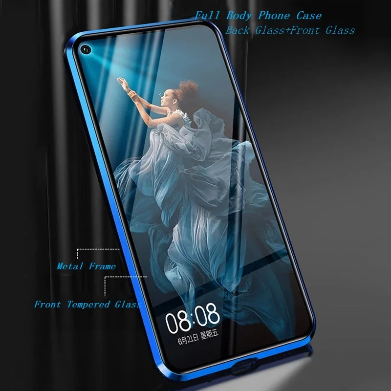 Magnetic Glass Mobile Phone Case For Samsung Galaxy S25 Ultra S23 S24 Ultra S22 Plus S21 FE A14 A53 A54 Phone Protection Cover