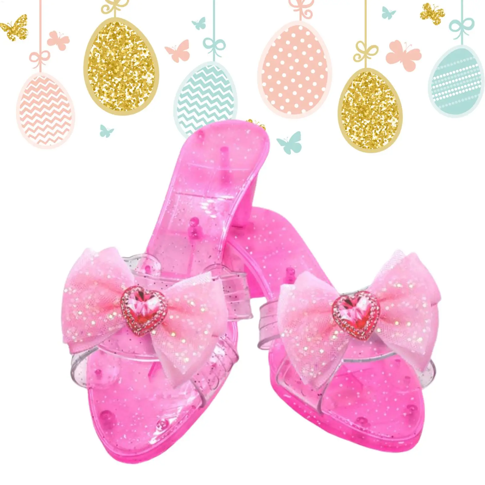 مجموعة أحذية الأميرة تلبيس للأطفال بكعب عريض سهل الارتداء أحذية الأميرة الملونة الباستيل #1