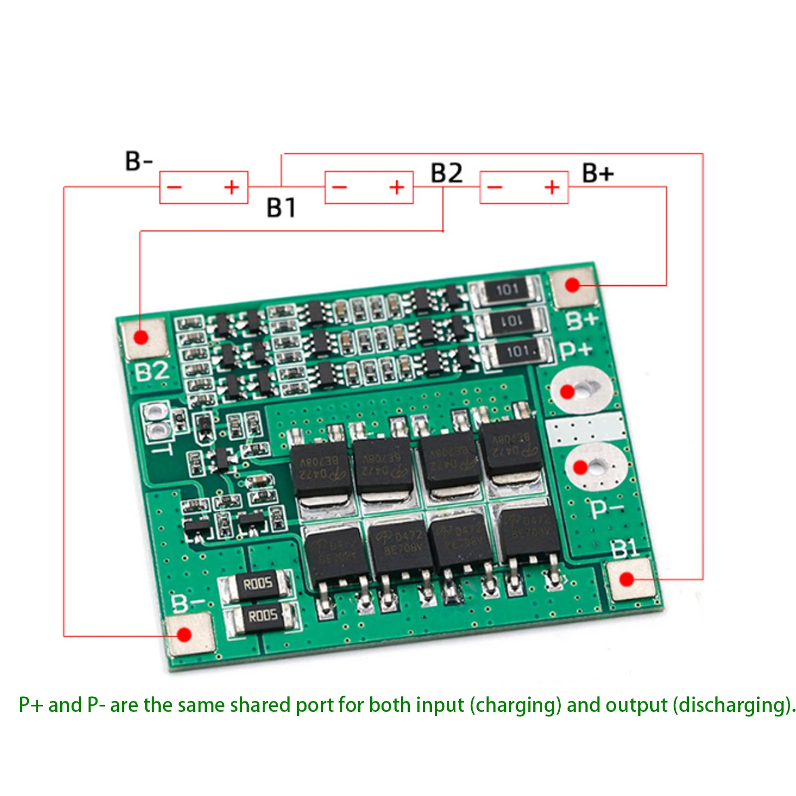 3S 4S Li-Ion Lithium-Akku 18650 Lade- und Schutzplatine BMS 20A 25A 40A 60A mit verbessertem Balancing für Bohrmaschinen – Detail 11