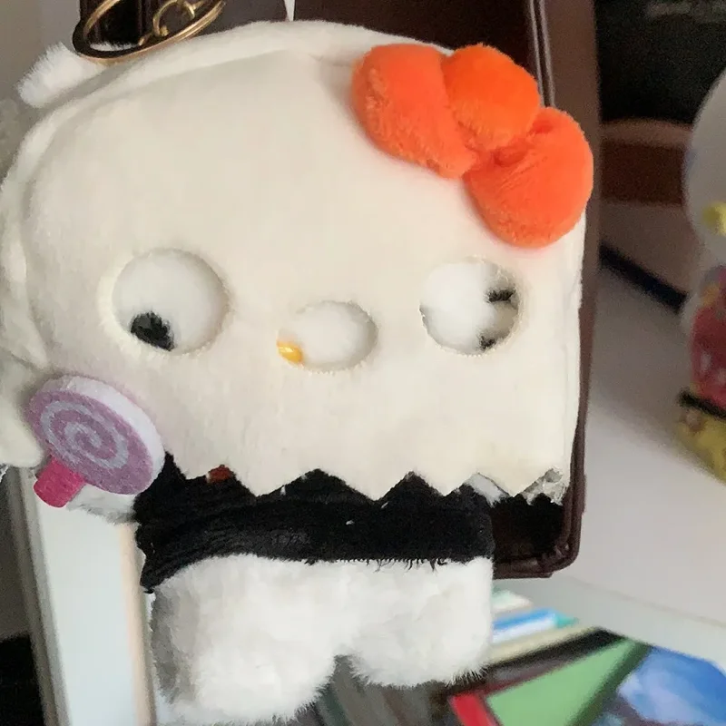 Sanrio Kawaii 헬로 키티 귀여운 헤드셋 시리즈 봉제 인형 배낭 펜던트 봉제 인형 펜던트 소녀 애니메이션 축제 생일 선물