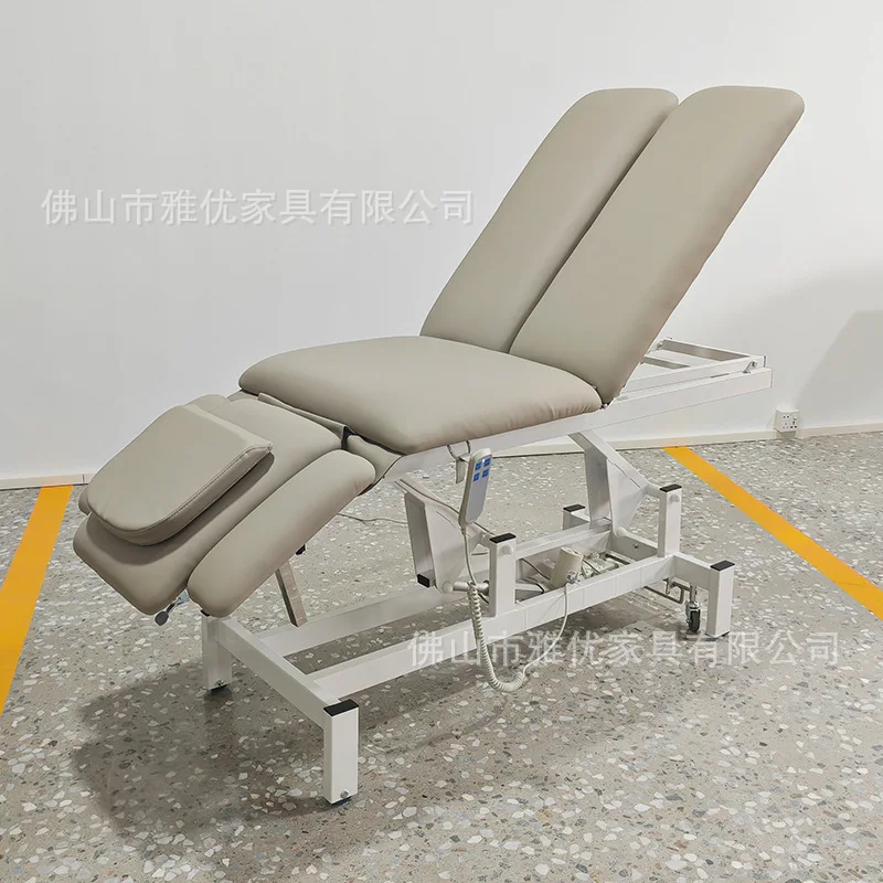 

Electric lifting manual bed PT rehabilitation folding physiotherapy massage osteopathic chiropractic pressing