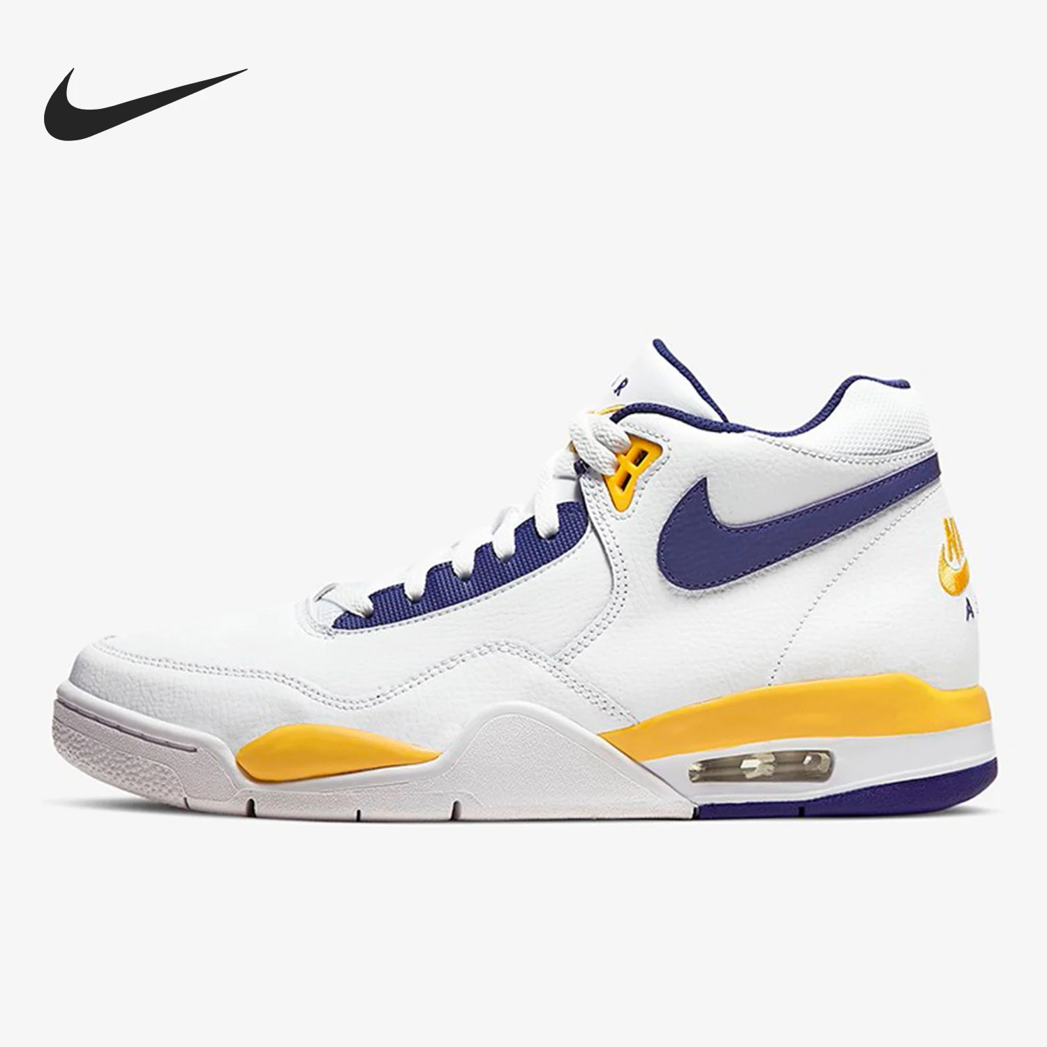 

Мужские тренировочные баскетбольные кроссовки Nike Flight Legacy BQ4212-102, классические кожаные нескользящие повседневные туфли со средним верхом и шнуровкой в стиле ретро