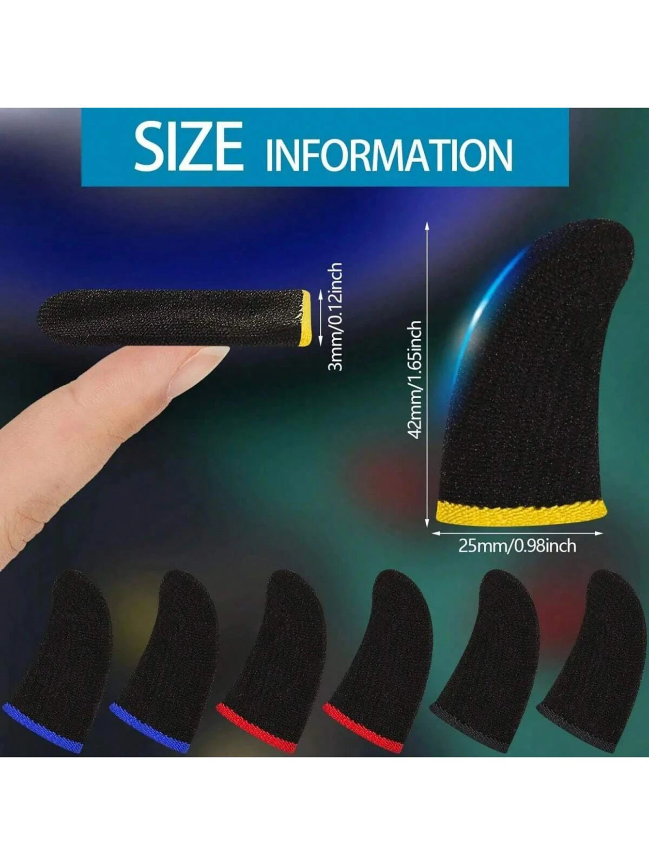 20 Pieces/10 Pairs of Breathable Game Finger Cots, Anti-Sweat Touch Screen Thumb Cots for Mobile Phones, Anti-Slip Finger Cots for Touch Screen Game