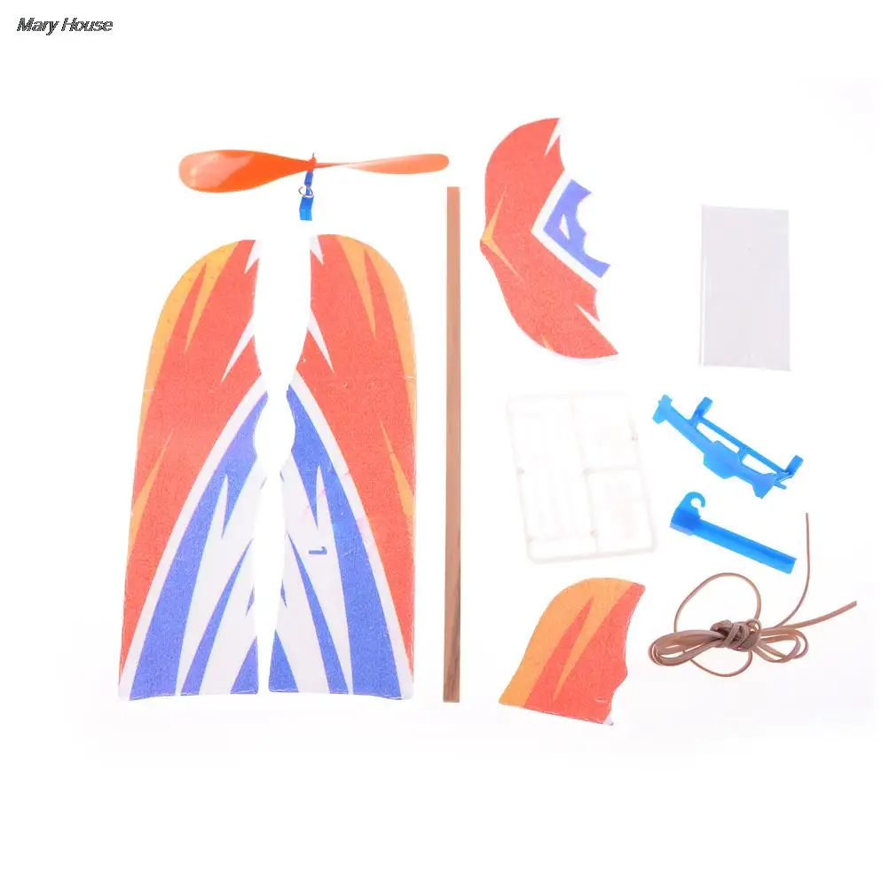 Hot DIY Elastic Rubber Band Powered Foam Plane Model Kit Aircraft Educational Toy