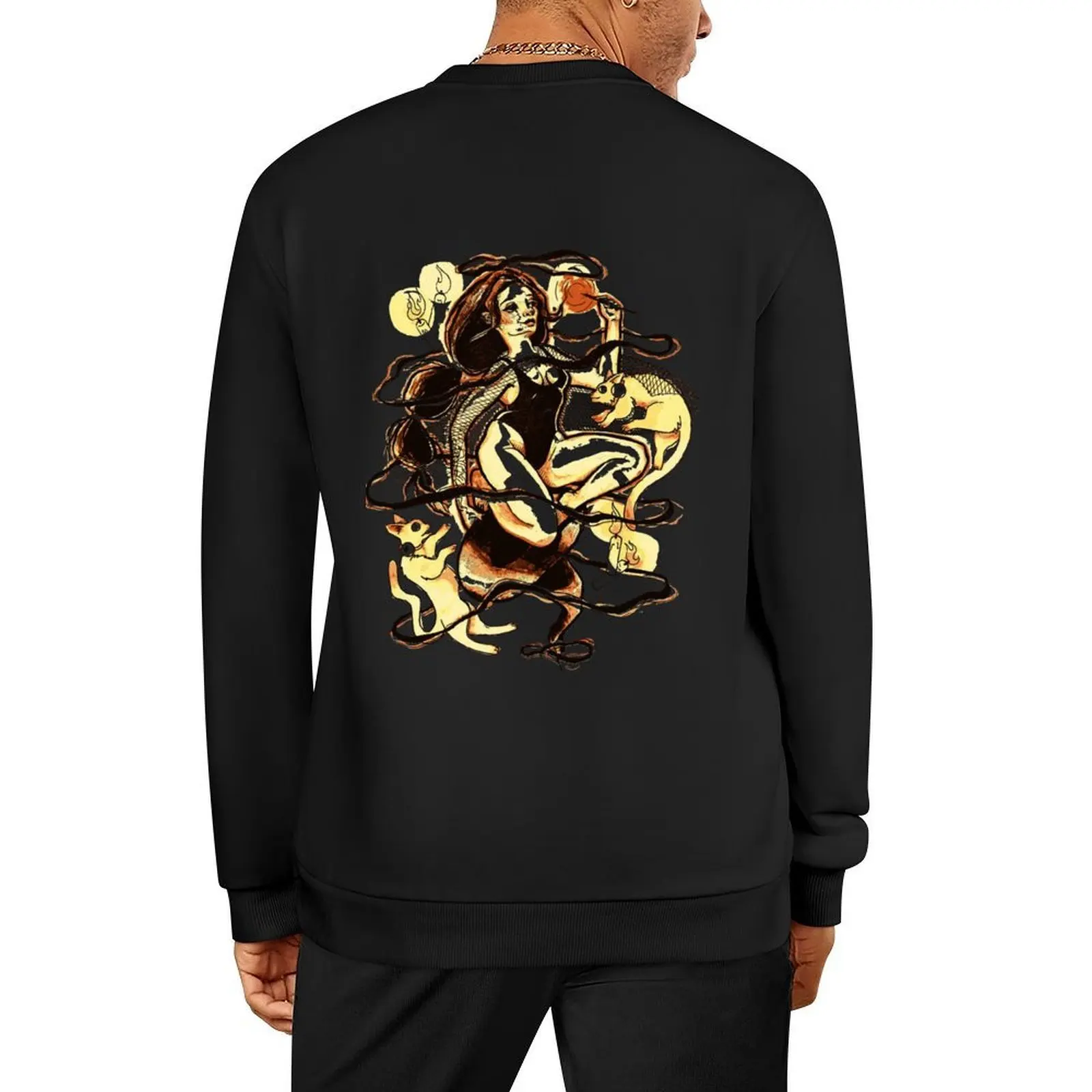 

Thicc wicken cat lady Pullover autumn new products men clothes men's clothing korean clothes oversize sweatshirt