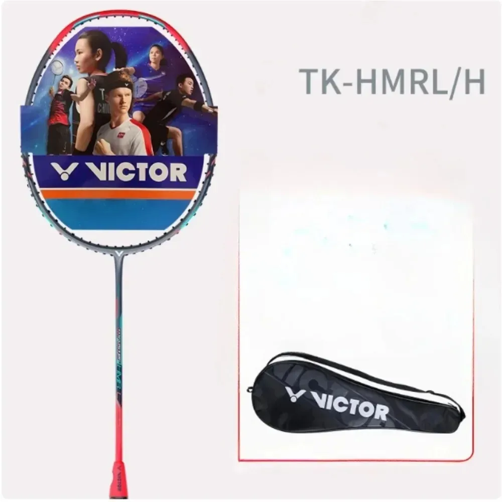 سوبر ضوء 4U 5U 6U عالية التوتر مضرب كرة الريشة TK-HMR مضرب كرة الريشة 100% الكربون الدافع المطرقة مع Strung #5