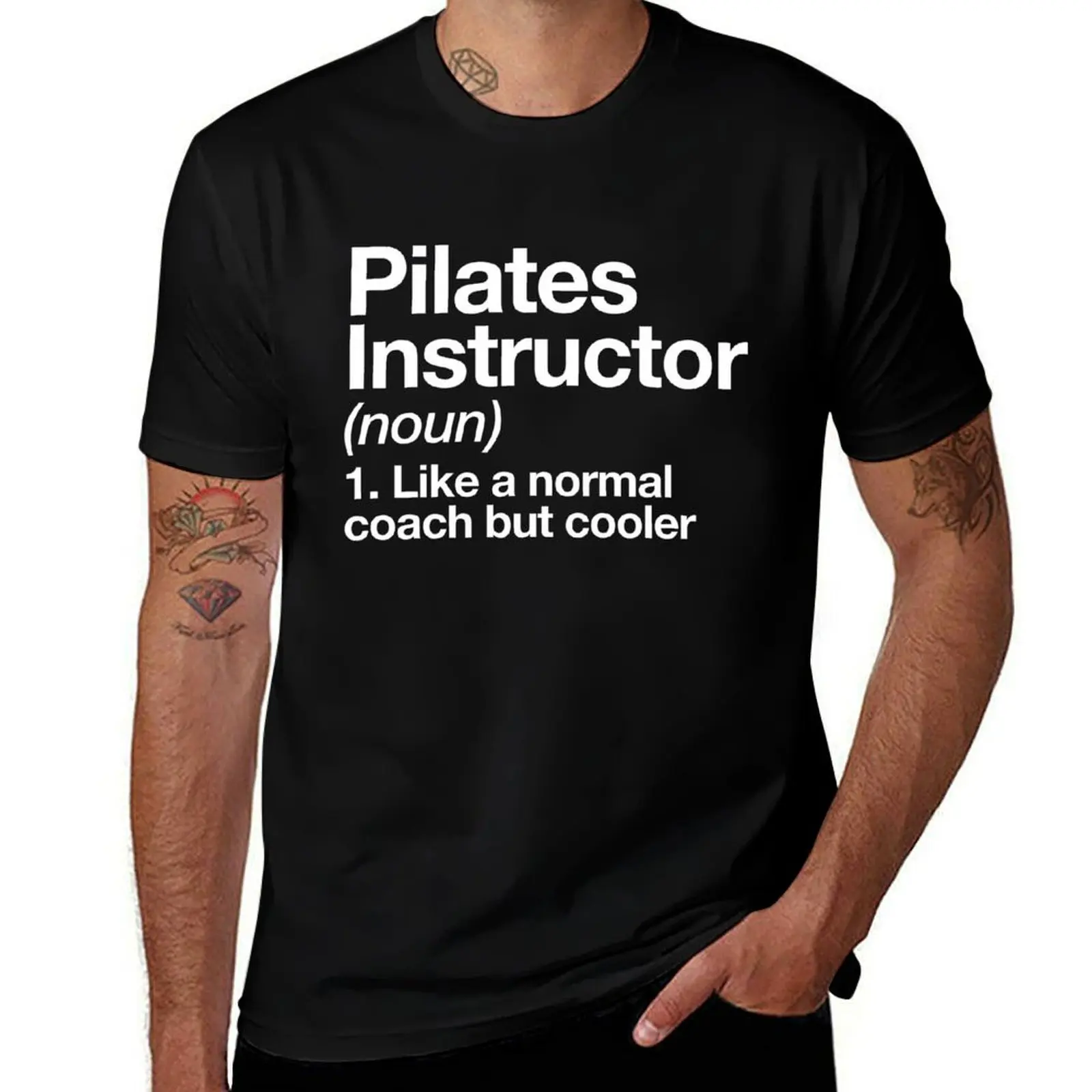T-shirt léger pour entraînement en salle de sport, avec design de cadeau pour entraîneur, définition amusante d'instructeur de Pilates