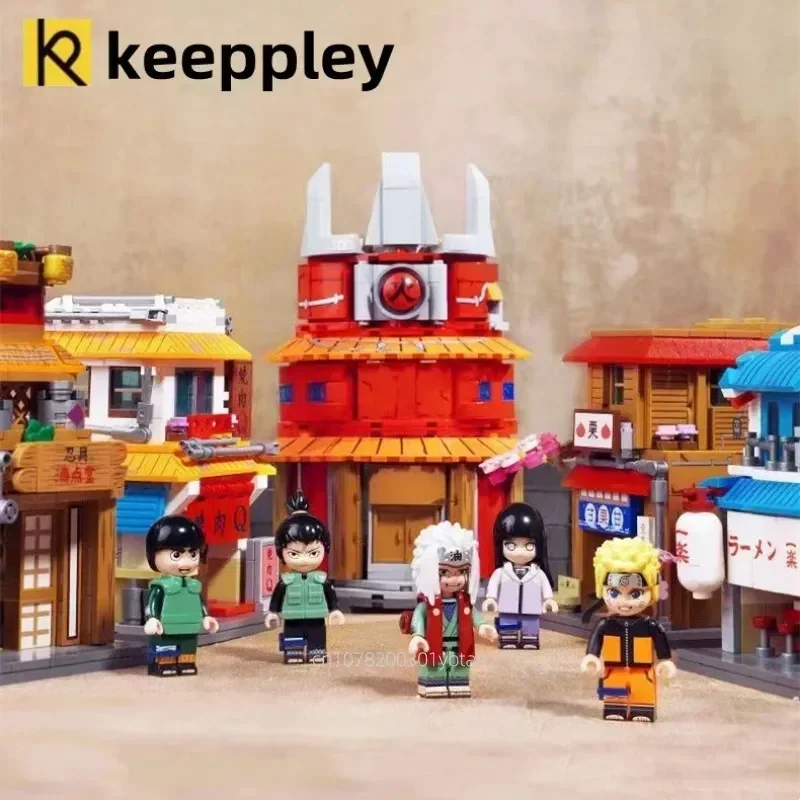 Keeppley Building Blocks Naruto Street Scene Jiraiya Character Classic Anime Model Children\'s Toy Model Ornaments Holiday Gift