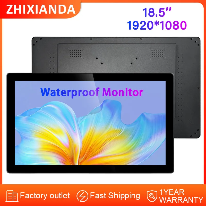 

LCD Capacitive Touch Display 18.5 Inch 1920*1080 Open Frame Industrial Waterproof Monitor With VGA HDMI USB Input