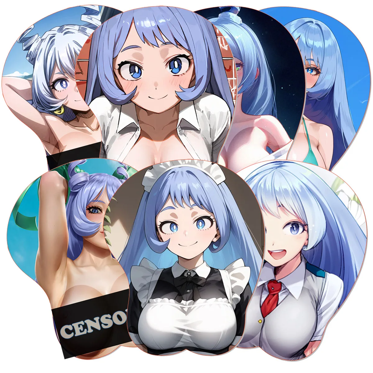 

3D коврик для мыши My Hero A_Academia Стерео коврик для мыши Oppai Boob Hadou Nejire Сексуальная аниме Силиконовая подставка для запястий BULK Pad Игровой коврик для мыши