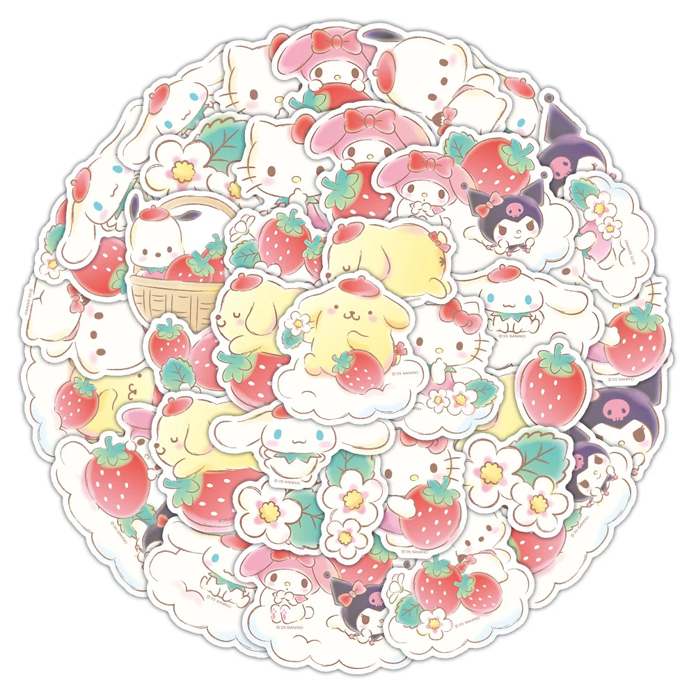 

10/30/50pcs Kawaii Cartoon Sanrio Anime Stickers Cinnamoroll Pompom Purin Decals DIY Laptop Phone Bike Car Cute Graffiti Sticker