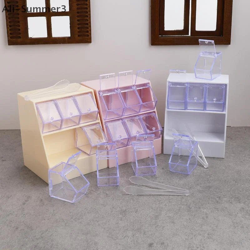 1/12 Simulazione di casa delle bambole Espositore per caramelle Cassetto Modello di armadio Decorazione di mobili per casa delle bambole Mini ornamento di scena del supermercato