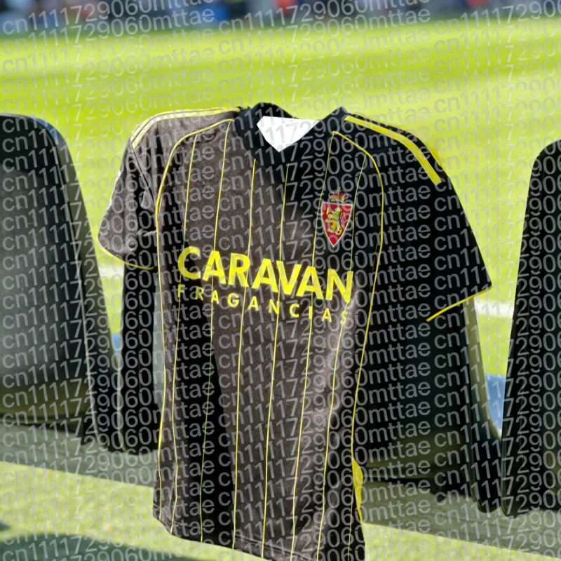 Camisetas Deportivas Transpirables de Fútbol del Real Zaragoza Temporada 25-26, para Aficionados al Fútbol, Aptas para Adultos y Niños