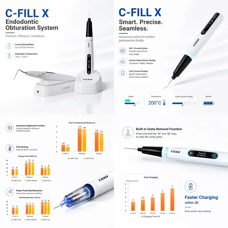 for New Electric C-FILL X Root Canal Filling System Wireless Toothpaste Filling Instrument Set CE Certified Dental Root Canal