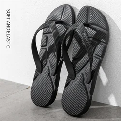 Fashion Black Massage Slippers Men Flip Flops Sale Big Size 50 Casual Slides Men Non Slip Beach Slippers for Men Chanclas Hombre