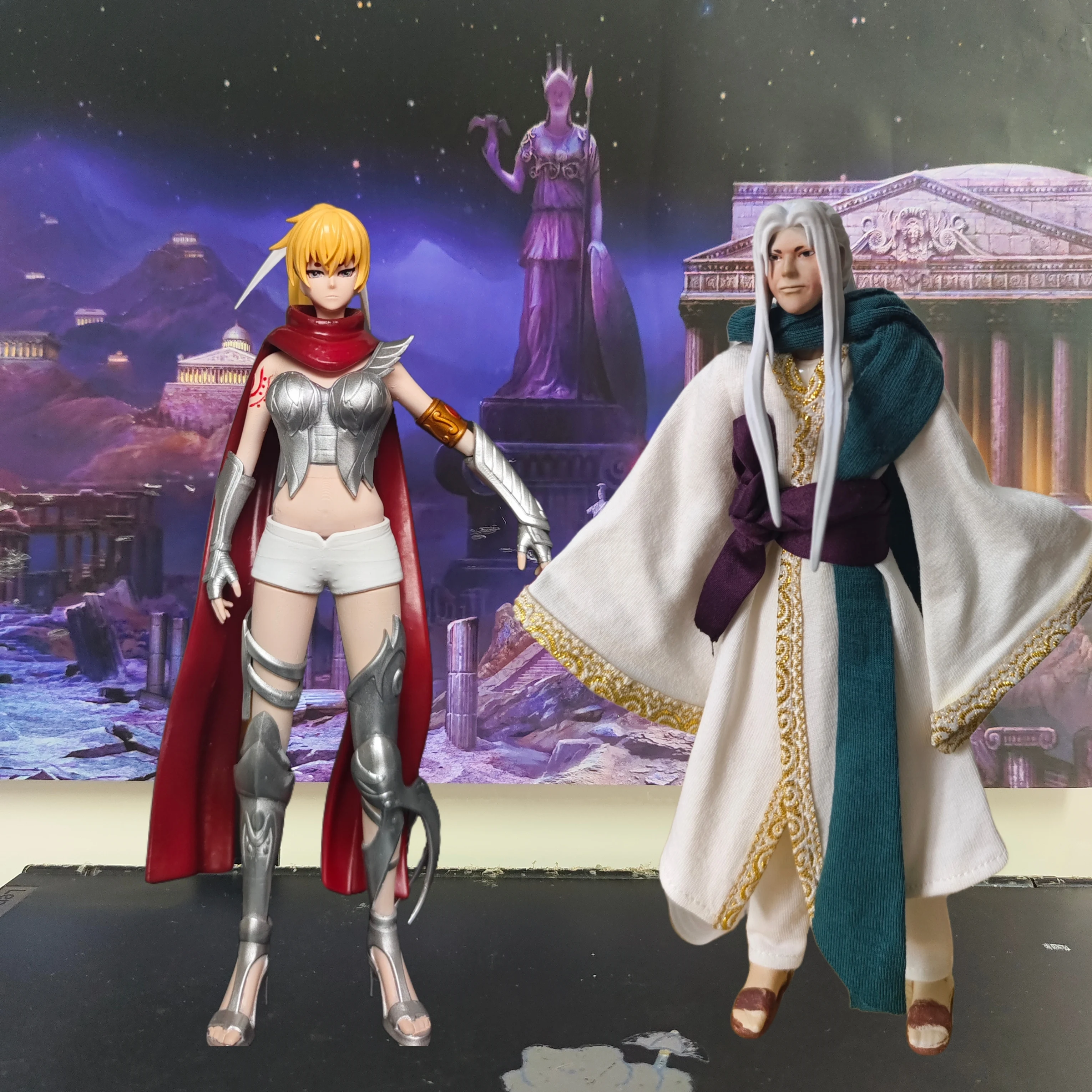 

Saint Seiya The Lost Canvas LC-Crane Yuzuriha Серебряная статуя Saint Aries Shion's Junior Sister из смолы Коллекционная модель