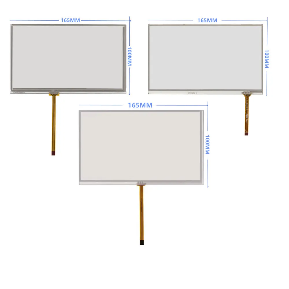 

10 шт./лот, 7 дюймов, 4 контакта, 165 мм x 100 мм, дигитайзер сопротивления, сенсорный экран, панель, стекло, автомобильный DVD, GPS-навигация, центральная консоль, мультимедиа