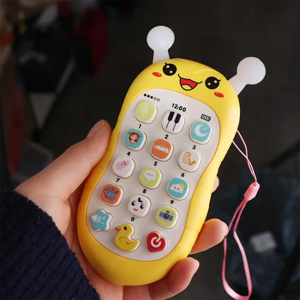 Simulation Phone Electronic Baby Cell Phone Toy Electronic Silicone Phones Musical Toys Teether Music Control Music Sleeping Toy