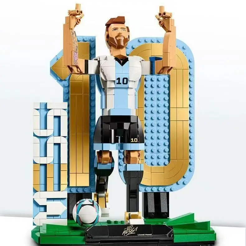 2026 Neues Lionel Messi Fußball-Legende-Blockmodell, Sammelbares Fußballstar-Bauset, Geburtstags- und Weihnachtsgeschenk für Fußballfans – Detail 4