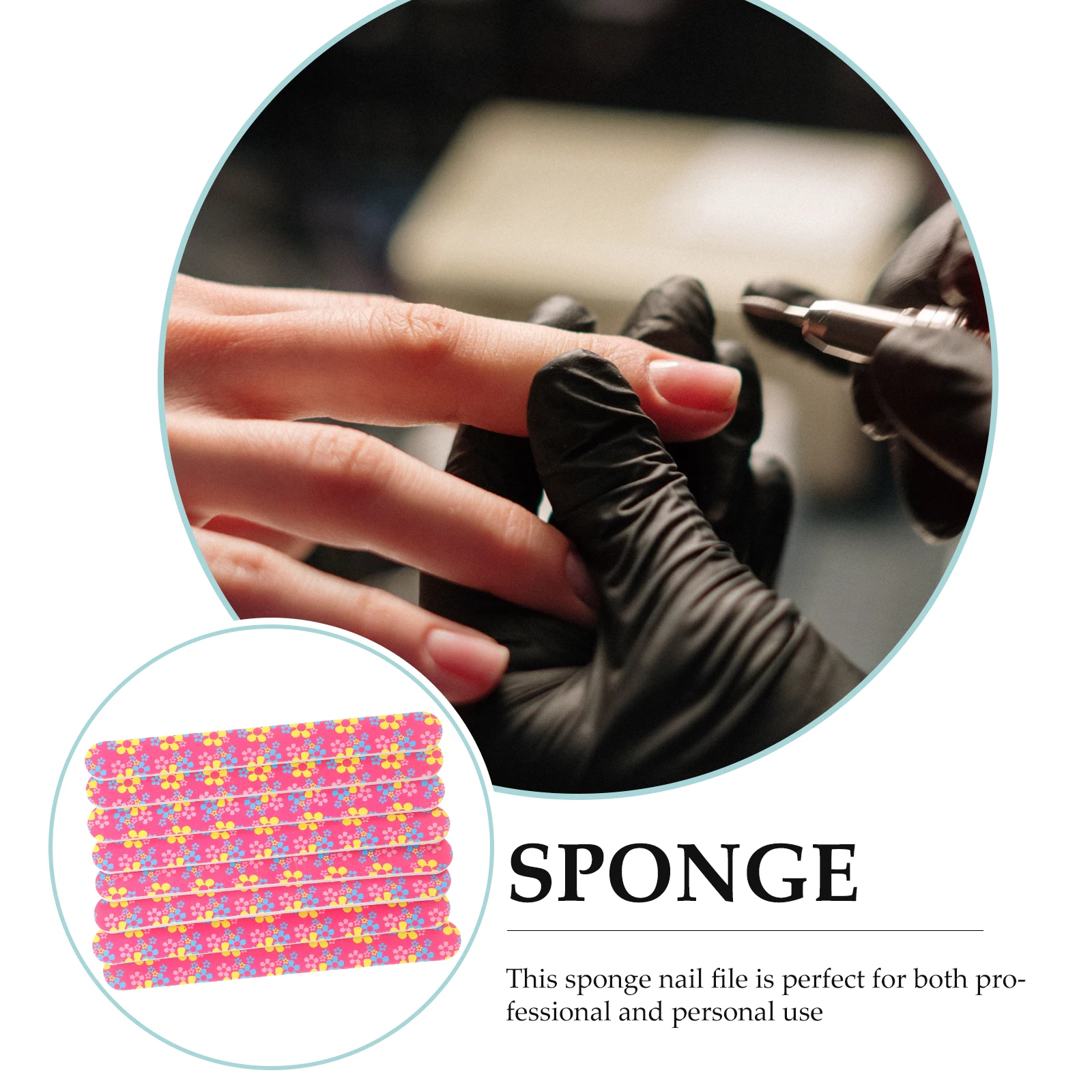 

8pcs Sponge Reusable Coarse File For Thick Nails Toe Files Care Tools Double Sided Fingernail Files For Women Men Nail