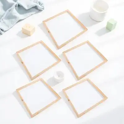 5Pcs Wooden Resistant Pine Wood Frame For Photo Collage Couple Picture Frames Natural Smooth Polished Anti