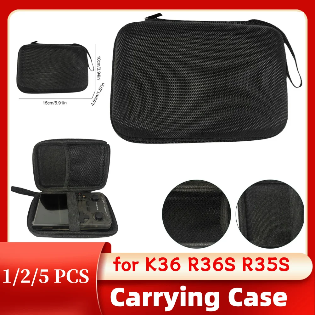 Carrying Case Shockproof Game Console Storage Bag Impact and Drop Resistant Handheld Bag for K36/R36S/R35S Handheld Game Console