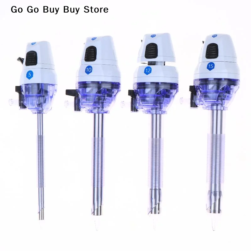 Disposable Endoscopic Trocar,Laparoscopic Trocar, 5/10/12/15mm, Optical Puncture Cone Flip Type Puncture Cannula for Laparoscopy