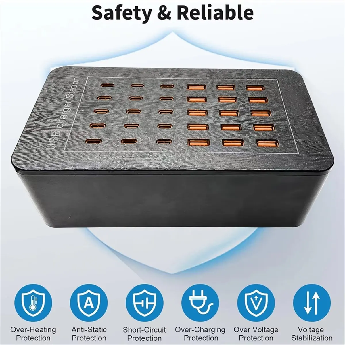 150 واط 30 ميناء 15C 15A شاحن محور جدار سطح المكتب محطة شحن سريعة للهاتف المحمول محول الطاقة الفنادق محلات الاتحاد الأوروبي التوصيل #2