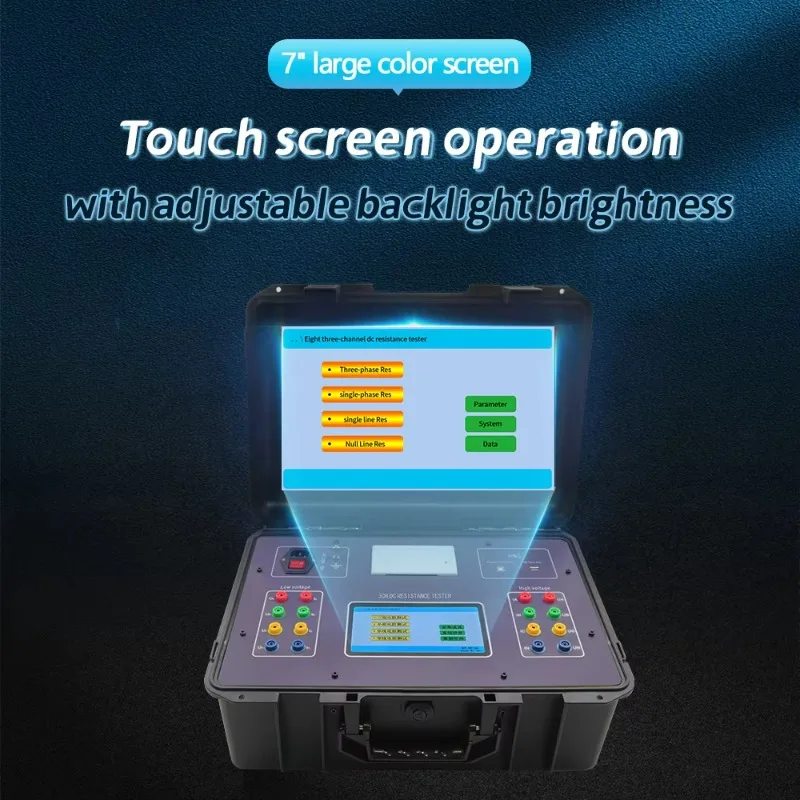 ES3080 Three-way large-capacity transformer DC resistance tester with USB high definition touch screen and built-in thermal