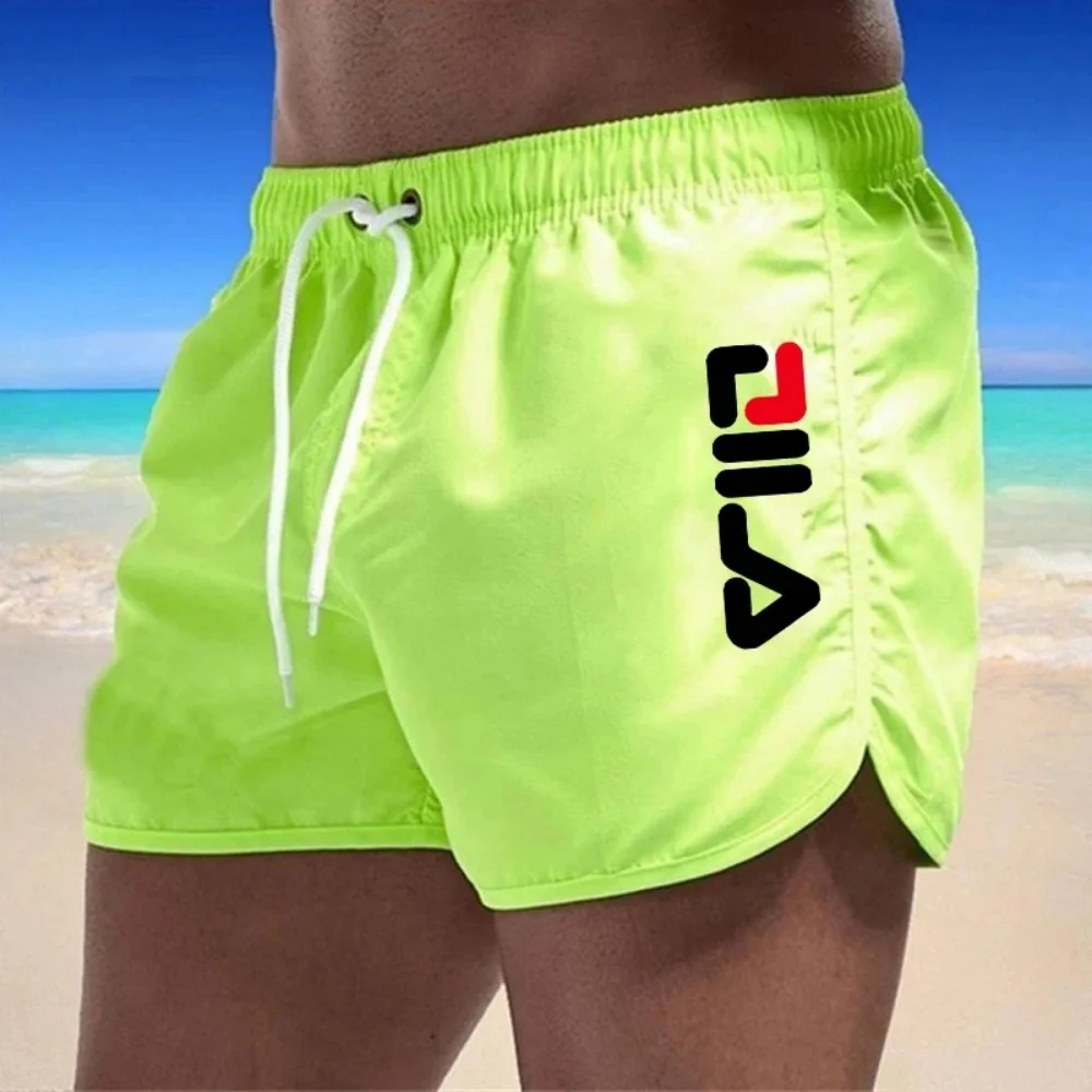 Shorts de prancha de secagem rápida masculino, shorts de natação respirável, esportes de praia confortáveis, sexy, novo, verão 2