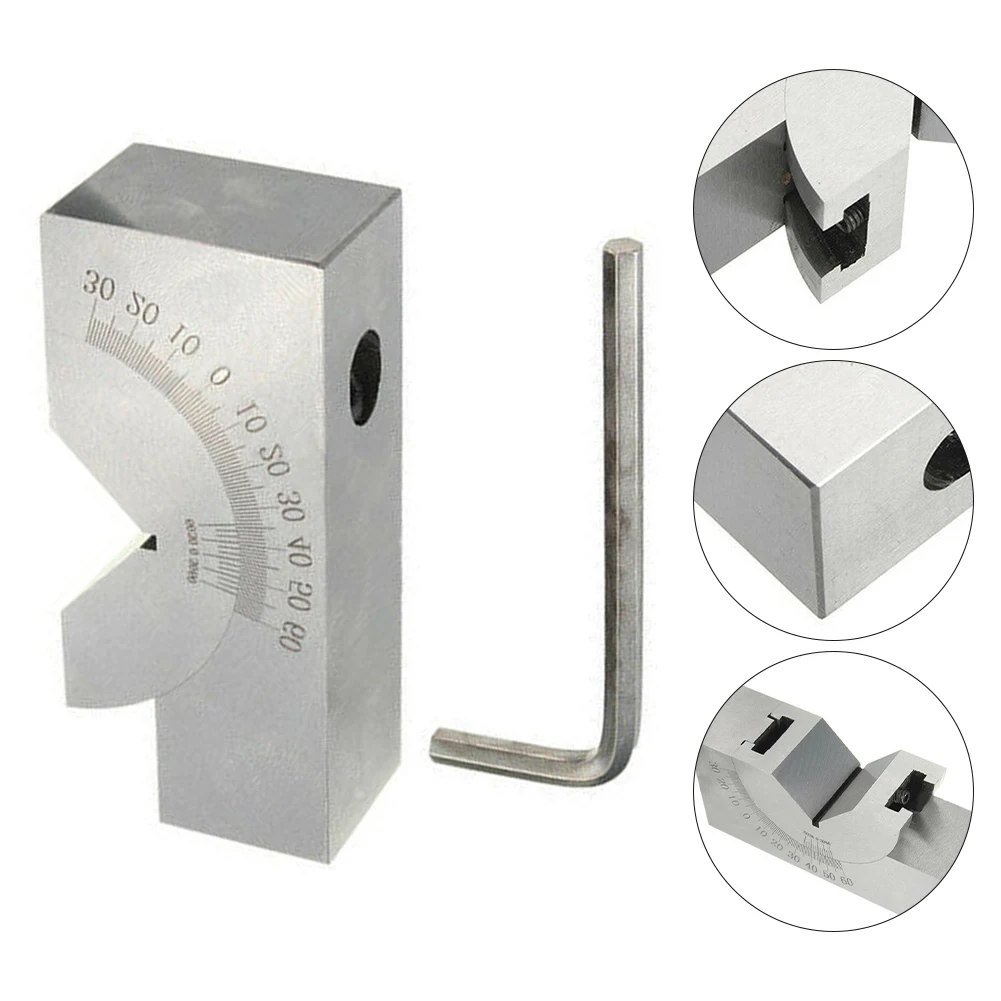 1 st Verstelbare Hoek Blok V-Block Frezen Setup 60 Graden Hoekmeter KP25 Tool Precisie Gereedschap Vervanging Accessoires