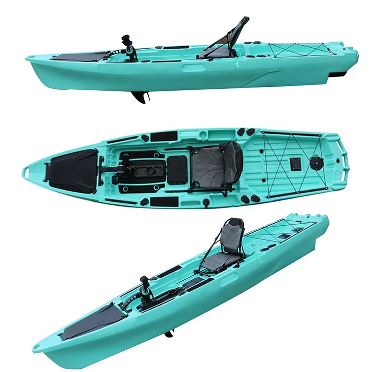 #Pedal Fishing Kayak 13 Ft Motor 1 Piece Single Pedal Kayak Customized Color Ce 3 Years Canoe Kayak Way of Wade 10*