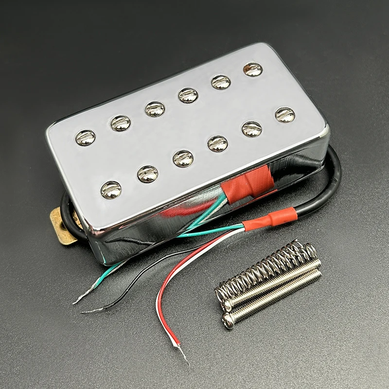 Mosiężna osłona Humbucker podwójna cewka 12 otworów Humbucker wysoka wydajność szyjka 7.5K/mostek 15K rozłupywanie cewek dla gitara LP chromu