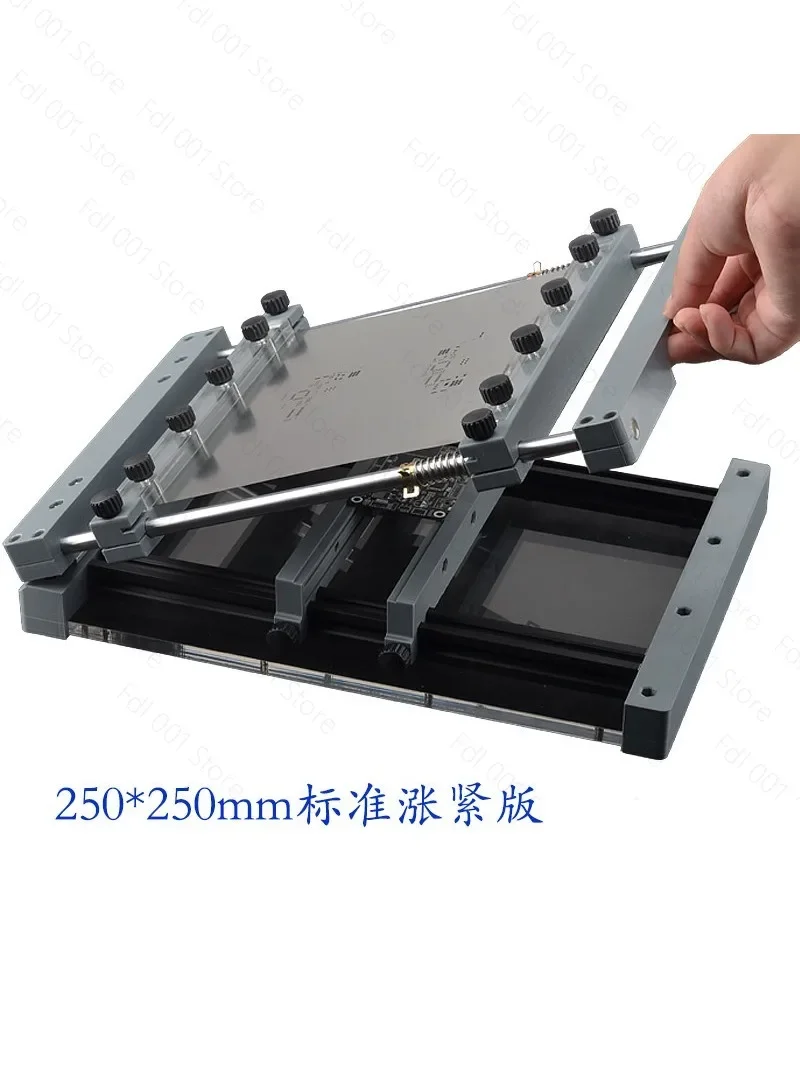 Manual Desktop SMT Solder Paste Screen Printing Machine 250x250mm Precision PCB Stencil Printer for Prototyping