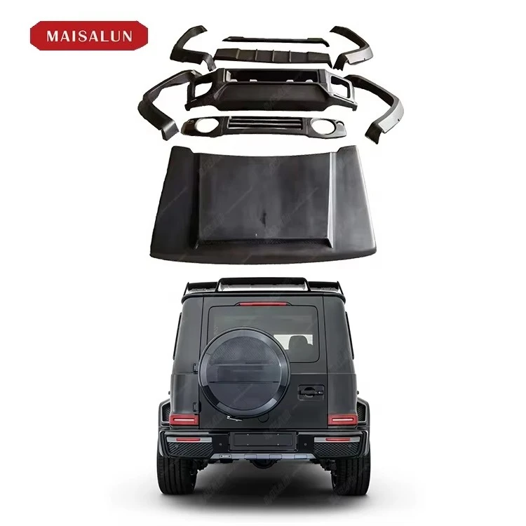 

Комплект обвеса для Suzuki Jimny: полный комплект для тюнинга в стиле LB Wide (капот, передний и задний бамперы, сплиттер)