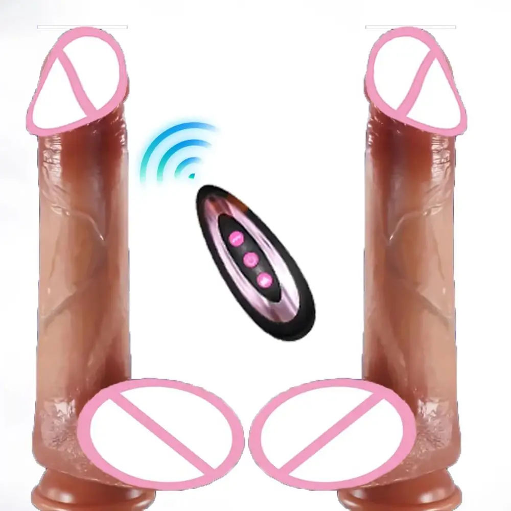 9-Inch Prosthetic Penis Realistic High-Thrust Silicone Skin-Matching Design with 10 Vibration Modes for Intensified Sensation