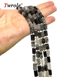 6x10mm Faceted Cylinder Tourmaline Quartz Stone Beads Real Natural Gemstone For Jewelry Making DIY Bracelet  Accessories