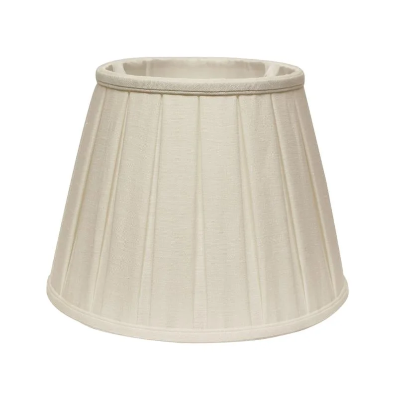 

White Slant Linen Box Pleat Lampshade with Washer Fitter, Softback
