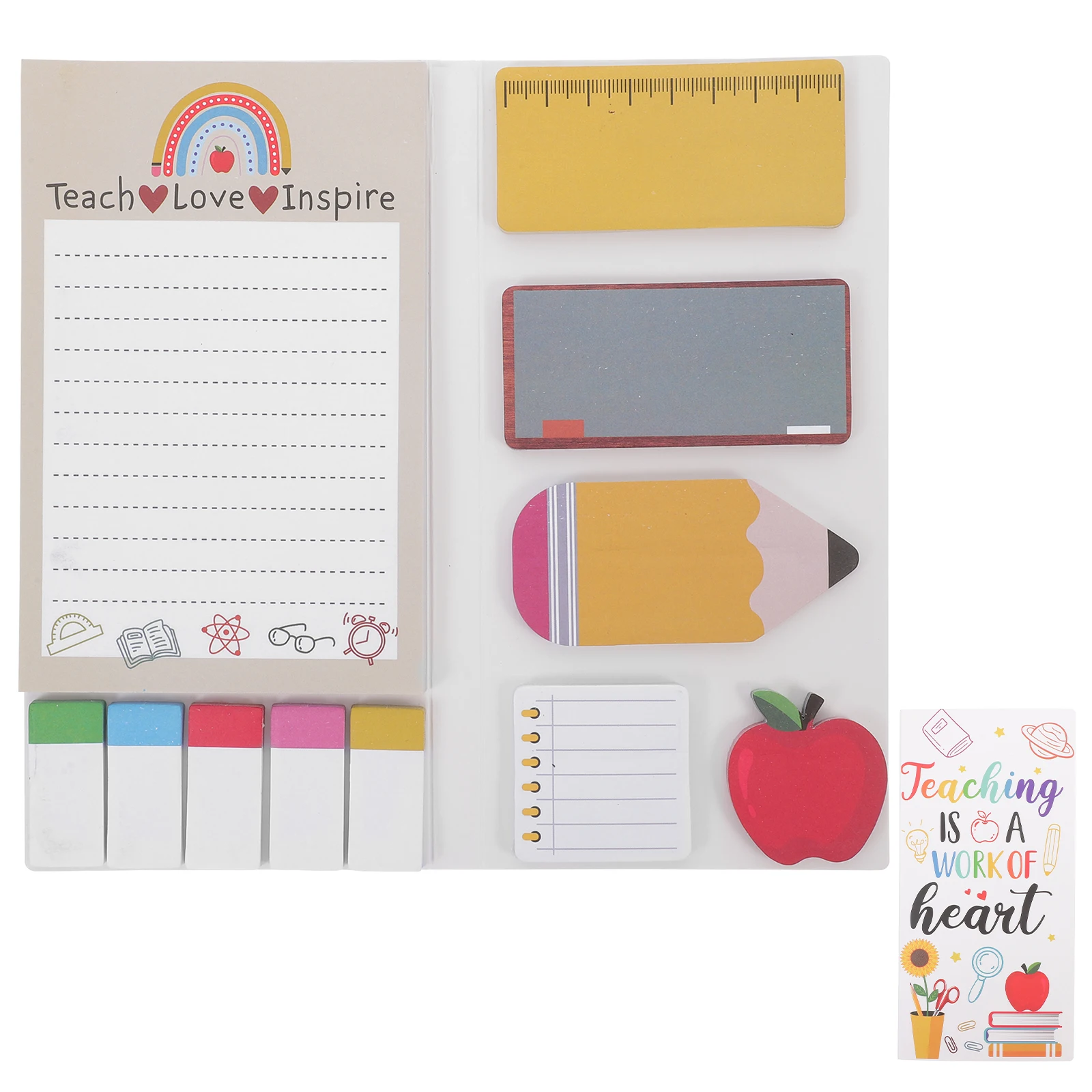 

Cartoon Set Memo Pads Cute Notebooks Desk Colors Daily Use Office Supplies Compact Tearable Paper Adorable Design