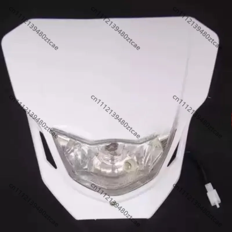 Off-road Motorcycle Ghost Face Headlight Shell, Dirt Bike Modified Mask Headlamp Fairing Cover Upgrade Replacement Accessories