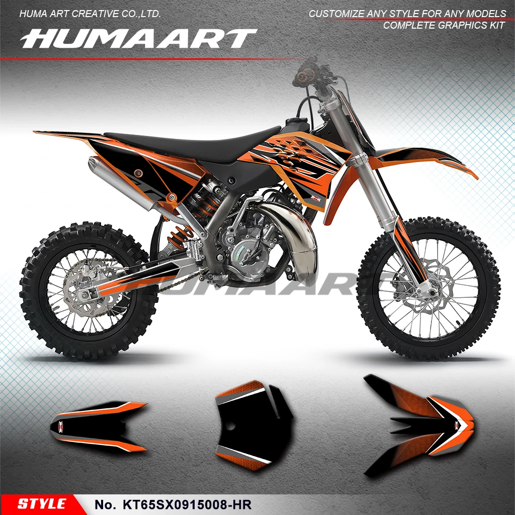 

HUMAART Motorcycle Graphics Stickers Complete for KTM 65 SX SX65 2009 2010 2011 2012 2013 2014 2015 Shield, KT65SX0915008-HR