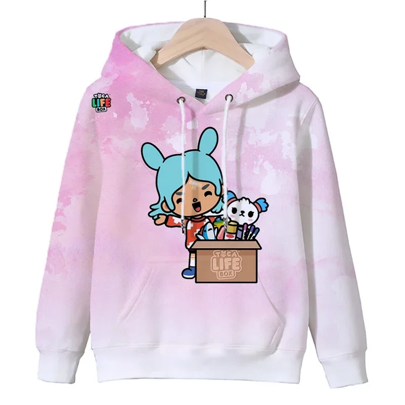 Toca Leben Welt Hoodies Sweatshirt Kinder Kleidung Toca Boca Hoodie Jungen Mädchen Cartoon Hoody Pullover Kinder Freizeit mantel