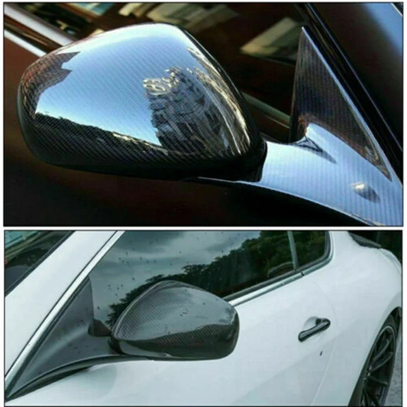 Carbon Fiber Car RearView Side Mirror Covers For Maserati Quattroporte GranTurismo GT GranCabrio GC Side Mirror Cover Trim Cap