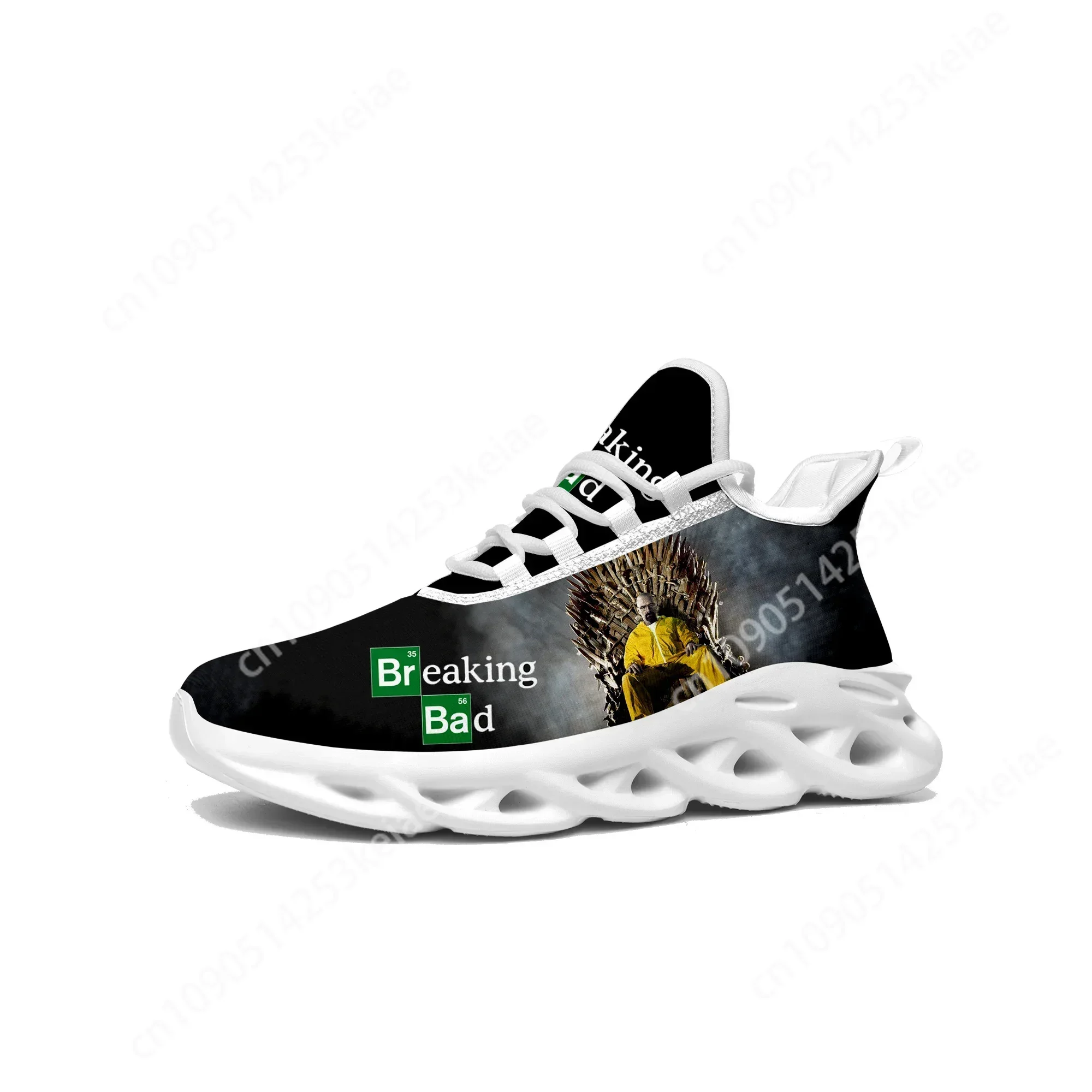 Breaking Bad Heisenberg Flats Sneakers Mens Womens Sports Running Shoe Sneaker Lace Up Mesh Footwear Tailor-made Shoe White