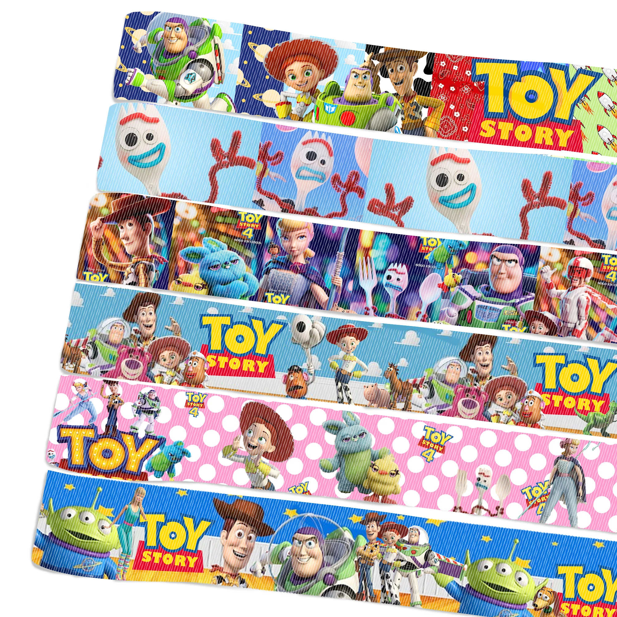 5Yard 22MM 25MM 38MM Toy Story Printed Disney Cartoon Character Grosgrain Ribbon For Hairbows DIY Craft Handmade Materials