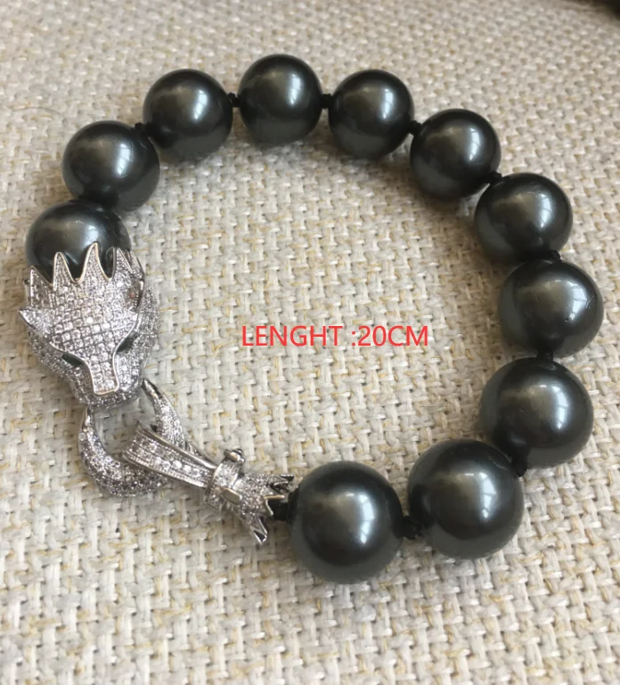 Tremendous Sweater Chain Huge Genuine 16mm White 14mm Black South Sea Shell Pearl 45~60CM Necklace 8“ is Bracelet Jewelry